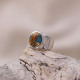 Bague en argent et turquoise cuivrée