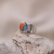 Bague en argent et turquoise cuivrée