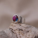 Bague en argent et turquoise cuivrée rose