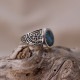 Bague en argent et turquoise cuivrée