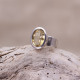 Bague en argent et citrine