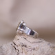 Bague en argent et citrine