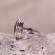 Bague en argent et citrine