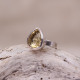 Bague en argent et citrine