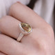 Bague en argent et citrine