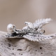 Pendentif en argent "aigle" et perle