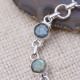 Bracelet en argent et labradorite