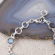 Bracelet en argent et labradorite