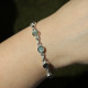 Bracelet en argent et labradorite