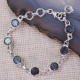 Bracelet en argent et labradorite