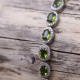 Bracelet d'exception en argent avec diopside chrome et zirconium