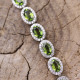 Bracelet d'exception en argent avec diopside chrome et zirconium