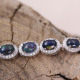 Bracelet d'exception en argent avec opale noire
