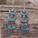 Boucles d'oreilles en argent et howlite turquoise