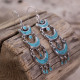 Boucles d'oreilles en argent et howlite turquoise