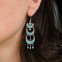 Boucles d'oreilles en argent et howlite turquoise