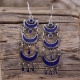 Boucles d'oreilles en argent et lapis lazuli