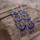 Boucles d'oreilles en argent et lapis lazuli