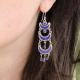 Boucles d'oreilles en argent et lapis lazuli