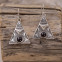 Boucles d'oreilles en argent et grenat