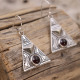 Boucles d'oreilles en argent et grenat