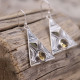 Boucles d'oreilles en argent et citrine