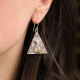 Boucles d'oreilles en argent et citrine