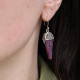 Boucles d'oreilles en argent et rubis zoïsite
