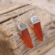 Boucles d'oreilles en argent et cornaline