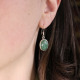 Boucles d'oreilles en argent et quartz kiwi