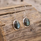 Boucles d'oreilles en argent et labradorite