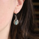 Boucles d'oreilles en argent et labradorite