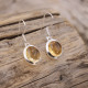 Boucles d'oreilles en argent et citrine