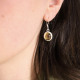 Boucles d'oreilles en argent et citrine