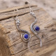 Boucles d'oreilles en argent et lapis lazuli