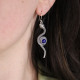 Boucles d'oreilles en argent et lapis lazuli