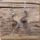 Boucles d'oreilles en argent et ambre