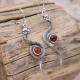 Boucles d'oreilles en argent et ambre