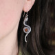 Boucles d'oreilles en argent et ambre