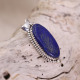 Pendentif en argent et lapis lazuli