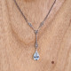 Collier d'exception en argent avec topaze bleue et marcassite