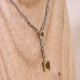 Collier d'exception en argent avec citrine et marcassite