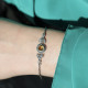 Bracelet d'exception en argent avec citrine et marcassite