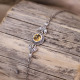 Bracelet d'exception en argent avec citrine et marcassite