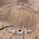 Bracelet d'exception en argent avec citrine et marcassite