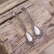 Boucles d'oreilles d'exception en argent avec marcassite et nacre