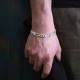 Bracelet en argent maille figaro