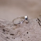 Bague en argent et topaze bleue