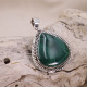 Pendentif en argent et malachite