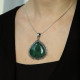 Pendentif en argent et malachite